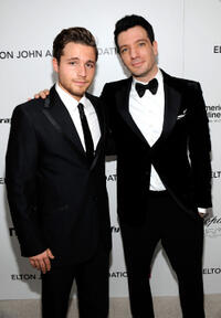 Shawn Pyfrom and JC Chasez at the 18th Annual Elton John AIDS Foundation Academy Award party in California.