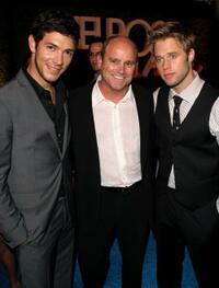 Michael Rady, David Stapf and Shaun Sipos at the premiere party of "Melrose Place."