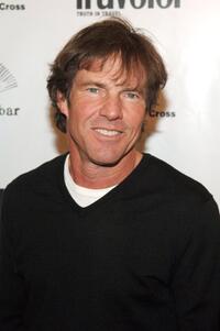 Dennis Quaid arrives at the Conde Nast Traveler hot list party.