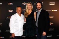 Wolfgang Puck, Chandra and Jimmie Johnson at the NASCAR Evening Series during the day 2 of the NASCAR Sprint Cup Series Champions Week.