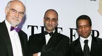 Trevor Kavanagh, Art Malik and Hugh Quarshie at the Press Association Annual awards.