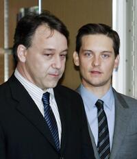 Sam Raimi and Tobey Maguire at the photocall of "Spider-man 3".