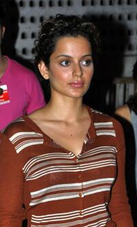 Kangana Ranaut at the blood donation drive in support of the "Go India Foundation" in Mumbai.