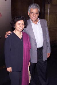 Om Puri and his wife at the premiere of "The Parole Officer".