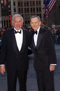 Tony Randall and Heather Harlan at the world premiere of "Ice Age."