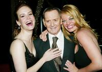Sarah Paulson, Tony Randall and Jeri Ryan at the opening night party of 2003 Tribeca Film Festival.
