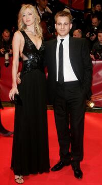 Siobhan Hewlett and Kevin Bishop at the premiere of "Irina Palm" during the 57th Berlin International Film Festival (Berlinale).