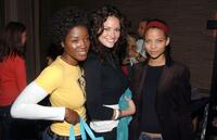 Yolanda Ross, Denise Quinones and Denise Vasi at the People En Espanol Celebration of 50 Most Beautiful Gifting Suite.