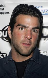 Zachary Quinto at the Project Runway celebrates season three at Outfest party.