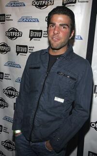 Zachary Quinto at the Project Runway celebrates season three at Outfest party.