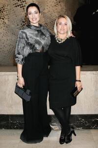 Silvia Fendi and Luisa Ranieri at the Fendi Party celebrating the Loris Cecchini "Empty Walls :Just Doors" exhibition.