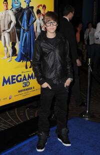 Justin Bieber at the premiere of "Megamind."