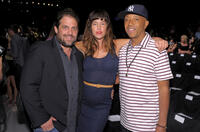 Brett Ratner, Paz De La Huerta and Russell Simmons at the Z Spoke by Zac Posen Spring 2011 fashion show during the Mercedes-Benz Fashion Week.