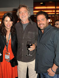 Los Angeles Film Festival director Rebecca Yeldham, director Curtis Hanson and Brett Ratner at the after party of "Waiting For Superman" during the 2010 Los Angeles Film Festival in California.
