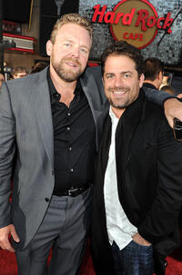 Directors Joe Carnahan and Brett Ratner at the California premiere of "The A-Team."