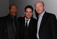 Eddie Murphy, Brett Ratner and Paul Haggis at the HELP HAITI benefiting The Ben Stiller Foundation and The J/P Haitian Relief Organization in New York.