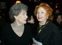 Polly Bergen and Arlene Dahl at the after-party for broadway comedy "Six Dance Lessons In Six Weeks".