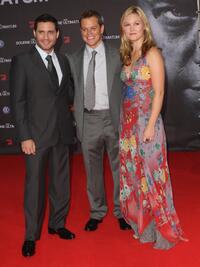 Edgar Ramirez, Matt Damon and Julia Stiles at the German premiere of "The Bourne Ultimatum."