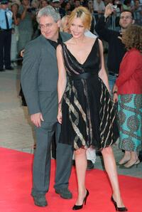 Harold Ramis and Connie Nielsen at the 31st Deauville Film Festival premiere of "The Ice Harvest".
