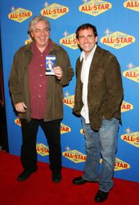 Harold Ramis and Steve Carell at the 2007 NBA All Star Game.