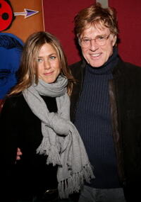 Jennifer Anitston and Sundance Institute president Robert Redford  at the “Friends with Money” opening night premiere in Park City, Utah. 