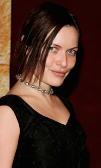 Rie Rasmussen at the premiere of "Bandidas."