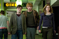 Daniel Radcliffe as Harry Potter, Rupert Grint as Ron Weasley and Emma Watson as Hermione Granger in "Harry Potter and the Deathly Hallows: Part I."