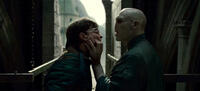 (L-r) Daniel Radcliffe as Harry Potter and Ralph Fiennes as Lord Voldemort in Warner Bros. Pictures’ fantasy adventure “Harry Potter and the Deathly Hallows: Part I."
