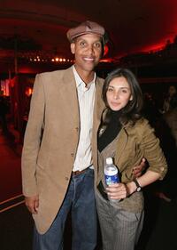 Reggie Miller and Lisa Ray at the after party of the screening of "Water" during the Indian Film Festival.