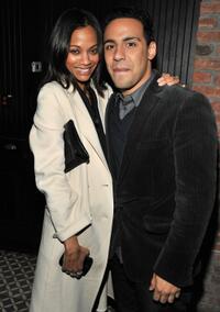 Zoe Saldana and Victor Rasuk at the after party of the screening of "How to Make it in America."