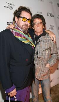 Julian Schnabel and Lou Reed at the after party of "Lou Reed's Berlin."