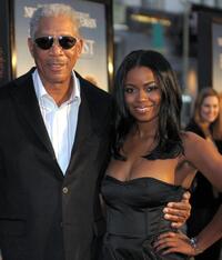 Morgan Freeman and Serena Reeder at the premiere of "The Bucket List."