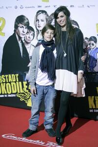 Nick Romeo Reimann and Nora Tschirner at the premiere of "Vorstadtkrokodile 2."