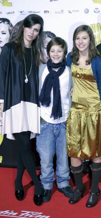 Nora Tschirner, Nick Romeo Reimann and Leonie Tepe at the premiere of "Vorstadtkrokodile 2."