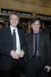 Rick Elice and Roger Rees at the opening night of "Farnsworth Invention."