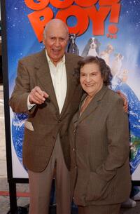Carl Reiner and his wife Estelle Reiner at the UA premiere of "Good Boy."