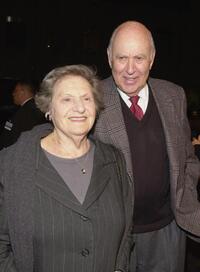 Estelle Reiner and her husband Carl Reiner at the premiere of "Quills."