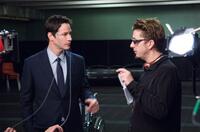 Keanu Reeves and Director Scott Derrickson on the set of "The Day the Earth Stood Still."
