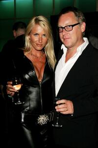 Nancy Sorrell and Vic Reeves at the after party of the premiere of "Fantastic Four."
