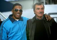 Rapper Nelly and Burt Reynolds at the MTV's Total Request Live.