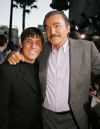 Burt Reynolds and his son Quinton at the premiere of "The Longest Yard."