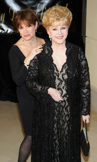 Debbie Reynolds and Carrie Fisher at the Dame Elizabeth Taylor's 75th birthday party.