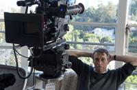 Director/producer Ivan Reitman on the set of "No Strings Attached."