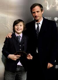 Max Records and Spike Jonze at the premiere of "Donde Viven los Monstruos."