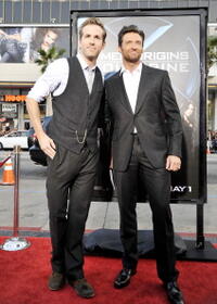 Ryan Reynolds and Hugh Jackman at the screening of 20th Century Fox's "X-Men Origins: Wolverine." 