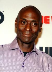 Lance Reddick at the premiere of "The Wire."