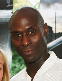 Lance Reddick at the premiere of "The Wire."