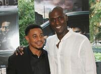 Corey Parker-Robinson and Lance Reddick at the premiere of "The Wire."