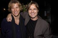 Andrew Grace and Simon Reynolds at the launch of Bessie Bardots book "Casting Couch Confidential."