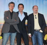 Pierre Coffin, Gad Elmaleh and Chris Renaud at the photocall for "Despicable Me" during the 36th American Film Festival.